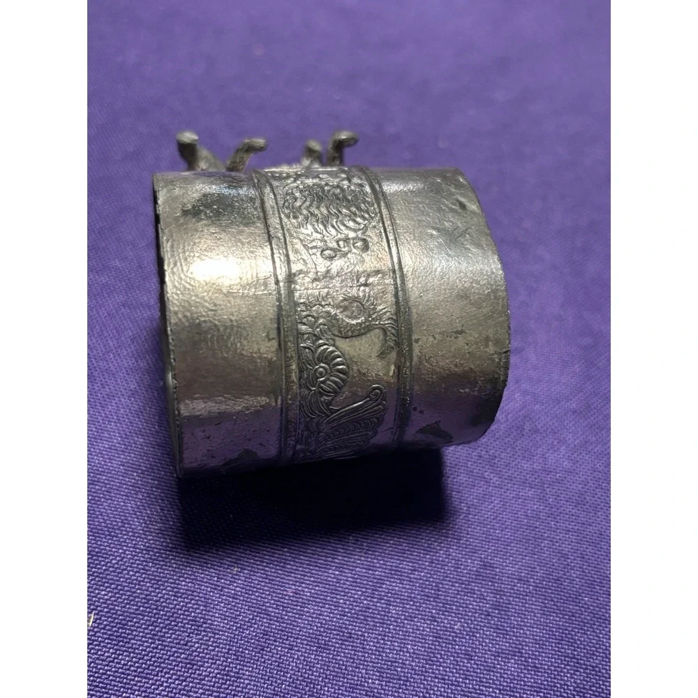 19th Century Bulldog Silver Napkin Ring